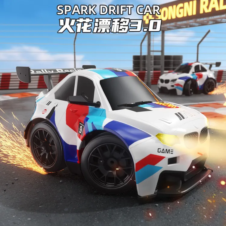 火花漂移男人的玩具Q版M4模型四驱创想者蛋车3.0RC桌面遥控车火石