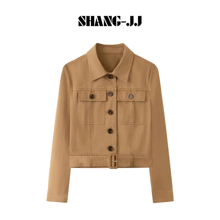 SHANG-JJ【暮色外套】25ss新品满分棉柔软亲肤细腻气质夹克q134097p