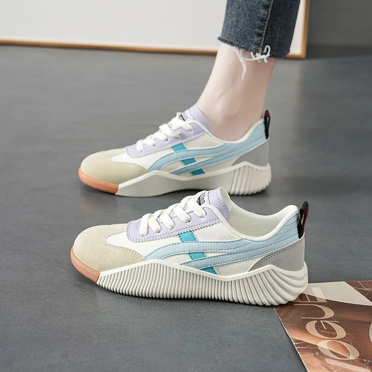 2025夏季新款韩版百搭平底运动鞋女透气休闲学生板鞋女软底跑步鞋