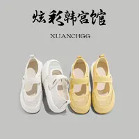 香港厚底运动凉鞋女夏季2025新款网面缕空休闲单鞋小白鞋5850-1