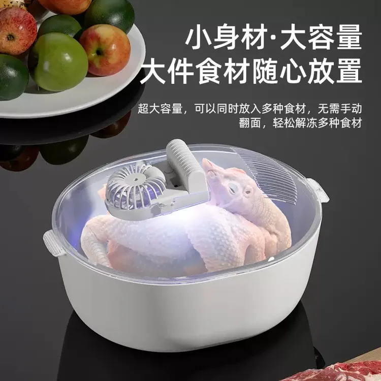新升级四合一解冻器家用厨房化冰器多功能保险冻肉紫外沥水器保鲜