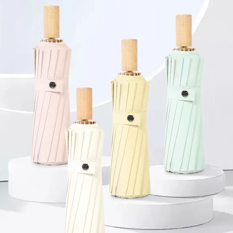 bpb彩胶太阳伞16骨加大晴雨伞两用女高级感折叠防晒防紫外线遮阳