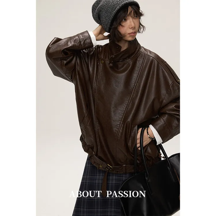 About Passion · 秋季复古立领皮外套