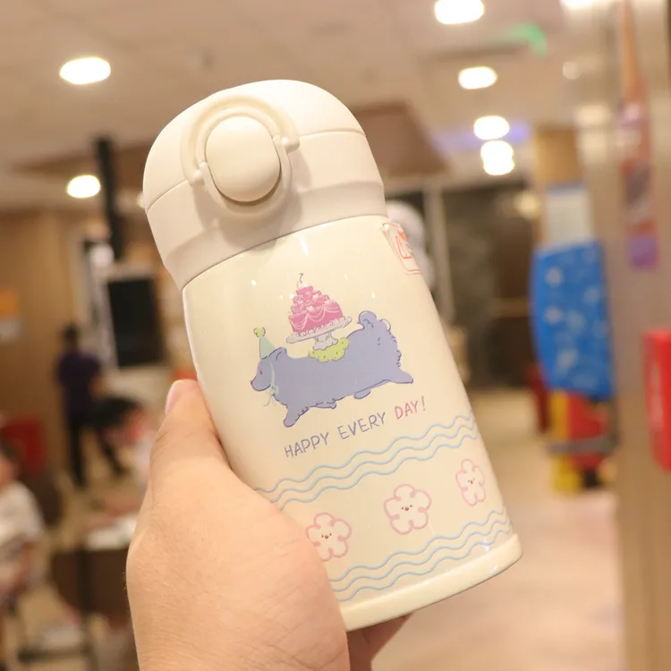 弹盖保温杯茶水分离泡茶杯子小巧便携可爱儿童学生上学专用水杯女