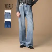 *TeenieWeenie小熊25秋季新款复古舒适水洗直筒长裤女TTTJ254TW3K