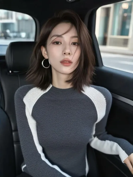 2025冬高级感超好看法式独特别致绝美设计感小众灰色拼接针织衫女