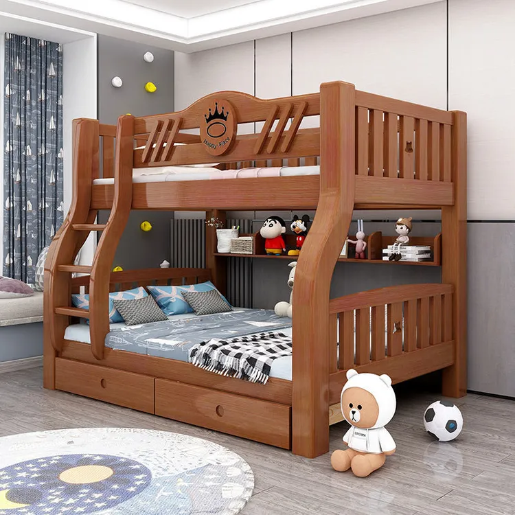 2025新款加粗款全实木子母床双层床两层上下床高低床儿童床上下铺