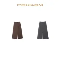 【PGXIAOM】润秀定制黑 咖两色人字纹七分阔腿裤KZ4365            