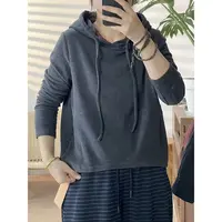 DaoZi/丹丹 秋季百搭显瘦连帽上衣卫衣6188