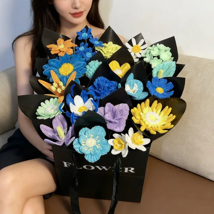 一岁一花花束男女友生日星空扭扭棒手工花材料包七夕情人节礼物