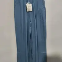 【新款】单裤子服装时尚百搭气质休闲显瘦宽松女装8337[BLK]Q