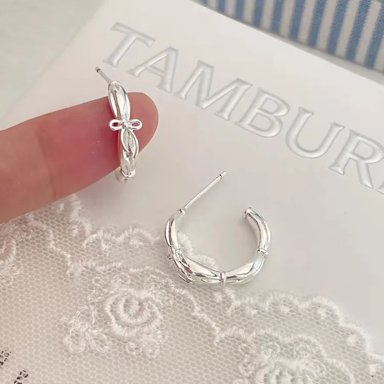 蝴蝶结耳环2026新款爆款高级感耳圈女气质大气耳钉耳饰夏