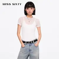 【贤哥专享】Miss Sixty25春短袖T恤字母透视感欧若假日风MS152