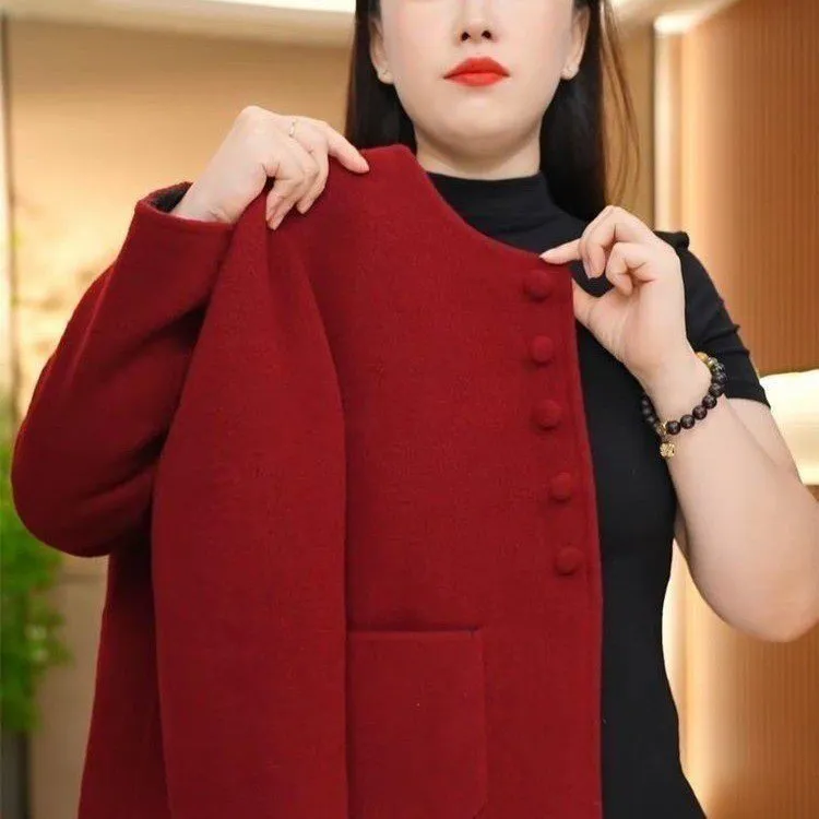 2025秋冬新款小香风羊绒大衣女小个子显瘦羊毛呢外套