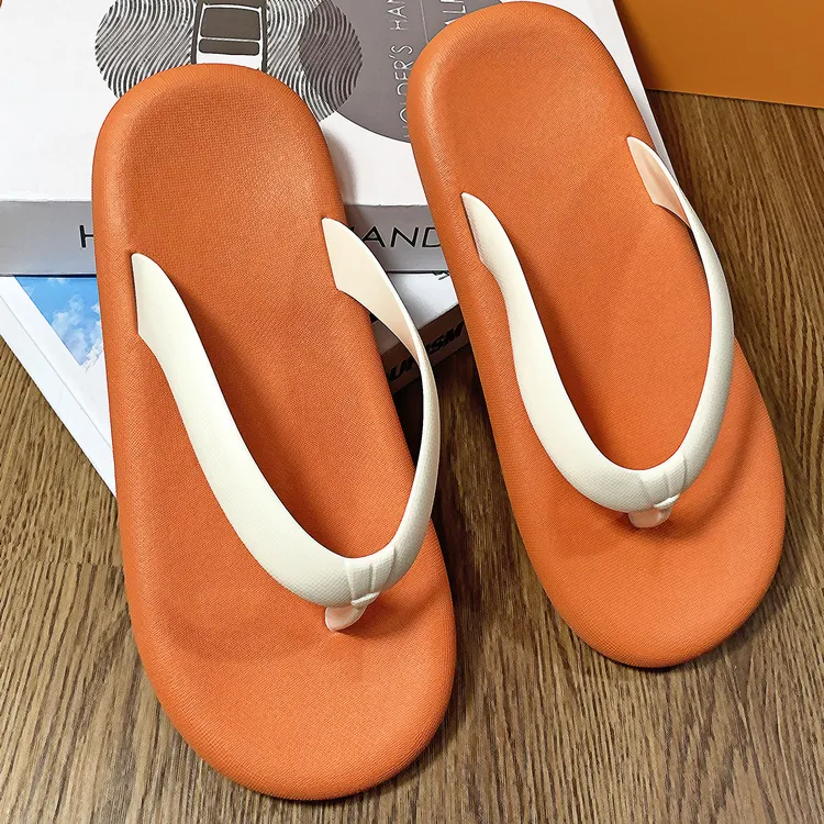 夏季女生外穿百搭糖果色防滑软底轻便人字拖沙滩海边外穿INS