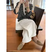 爱唯依（F）-假两件！慵懒条纹控百搭毛衣（JM71323#）JVV