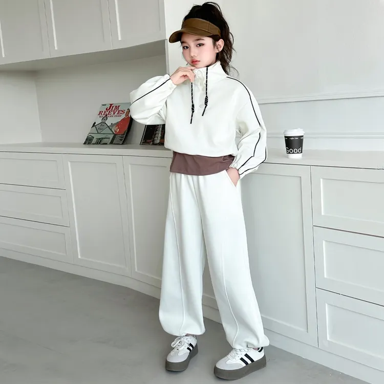 女童春装运动套装2025新款洋气中大童韩系女孩春秋休闲时髦两件套