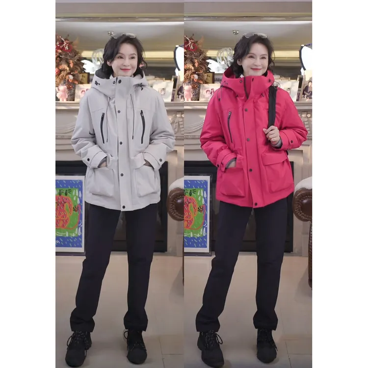 我是摩羯 冬日冒险家 90白鹅绒防风防泼水保暖冬连帽羽绒服