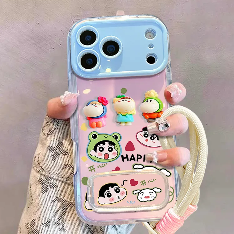 【苹果/华为/vivo/oppo/小米】适用开心撞色硅胶手机壳防摔女款可爱