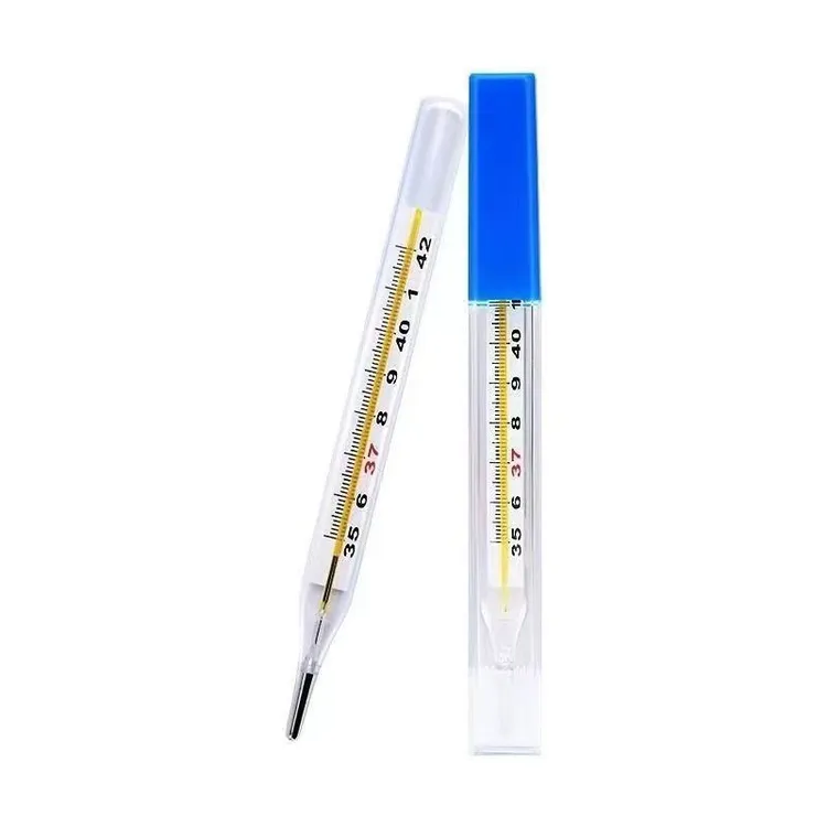 水银温度计发烧探热针水银高精度精准腋下式水银玻璃温度计