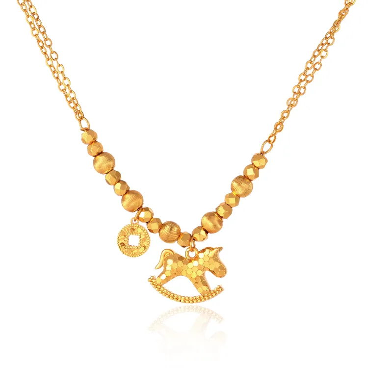 【KEFAN珂梵】气质轻奢时尚百搭复古简约小马金色手链项链