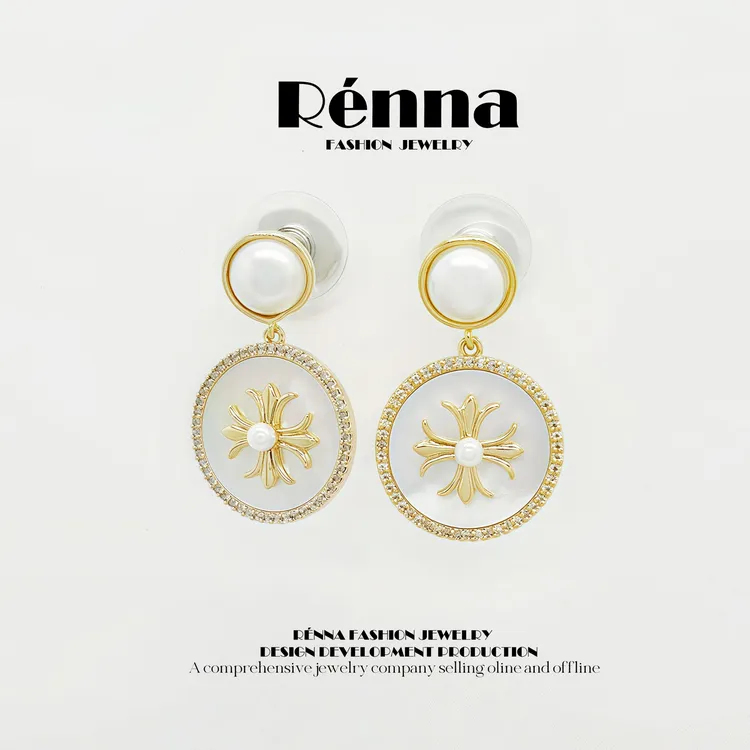 铜合金耳饰 耳钉2025新款爆款法式轻奢时尚耳饰精致百搭爆款耳环