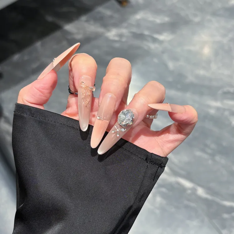 【367】柚米穿戴甲 高级渐变猫眼显白穿戴甲片可拆卸式成品美甲贴片