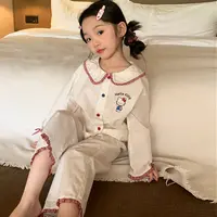 SeedMelon女童睡衣a类纯棉春秋款儿童家居服全棉宝宝长袖套装67