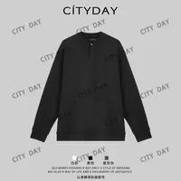CityDay【楠哥】莱赛尔精纺羊毛 匠心贝壳扣毛织亨利领小卫衣 70299