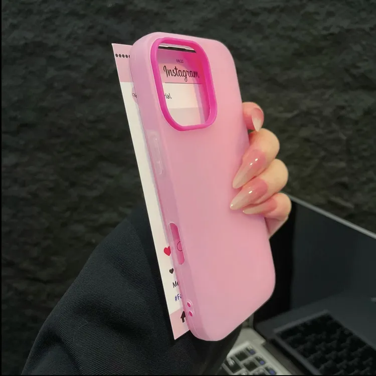 夕与空高级纯色二合一苹果16肤感果冻iPhone15/14磨砂13/12/11套