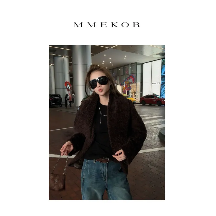 MMEKOR“小棕熊”外套 2025新款秋款末日美拉德风时髦上衣 30916