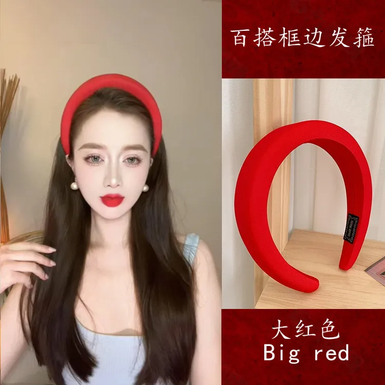 2025秋冬新款糖果色发箍压发布艺海绵头箍简约头扣发窟发饰女