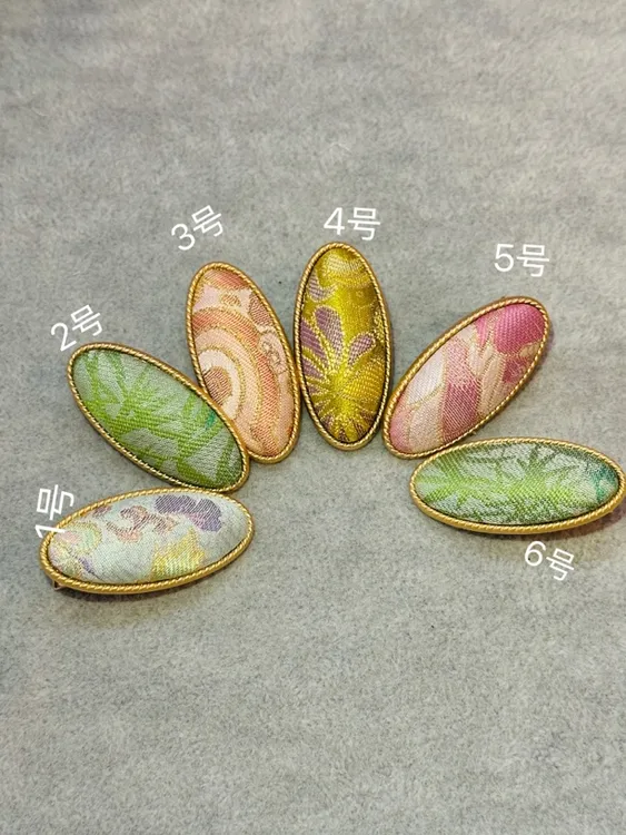 宋锦非遗原创小椭圆鸭嘴夹