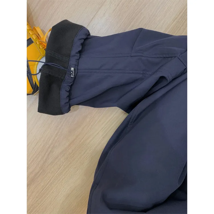 藏青色复古休闲阔腿裤女秋季新款胖妹妹mm梨形身材宽松显瘦工装裤