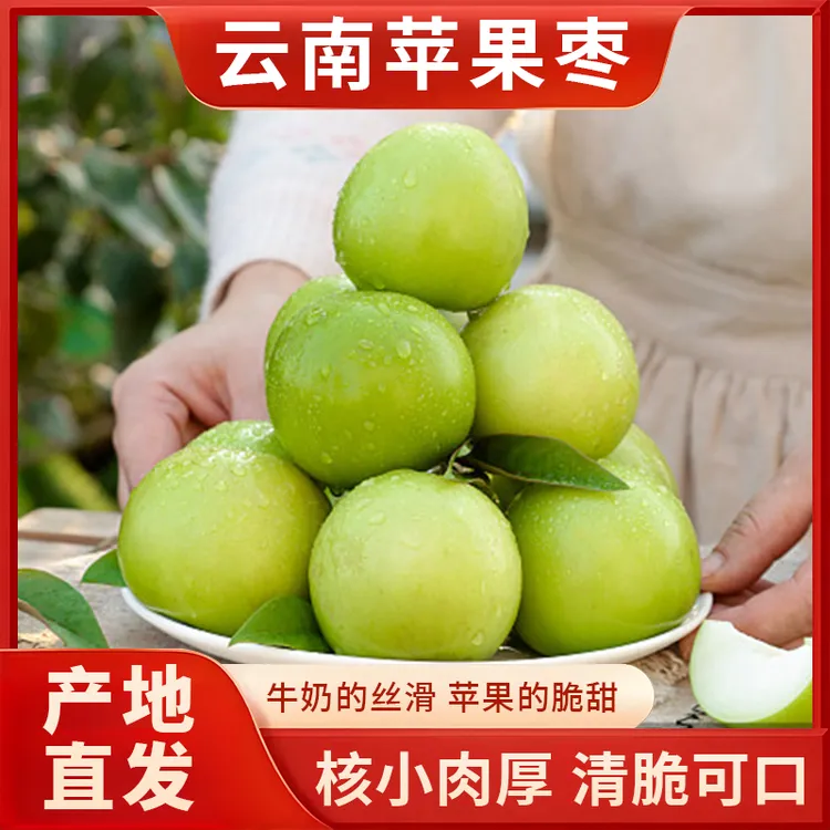 云南正宗苹果枣现摘现发口感脆甜原产地直发苹果枣当季时令水果