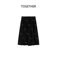 【TOGETHER】· 漫天 · 秋季高腰松紧腰半身裙休闲百搭A字半裙W9527