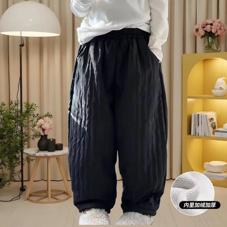 男女童棉裤冬季外穿防风2025儿童中大童洋气加绒加厚保暖裤休闲裤