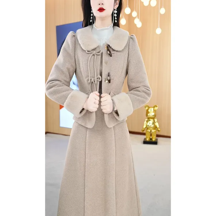 【两件套】春季POLO领收腰显瘦休闲纯色通勤两件套套装M-4XL