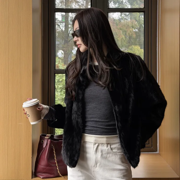 王嬛嬛MsLime25年新款【汀兰】丹麦进口黑色水貂 HD2C0906