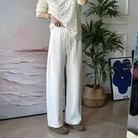 美亚恩NANA【雪国战裤】秋冬420g羊毛桑蚕丝加厚窄版直筒裤C0514