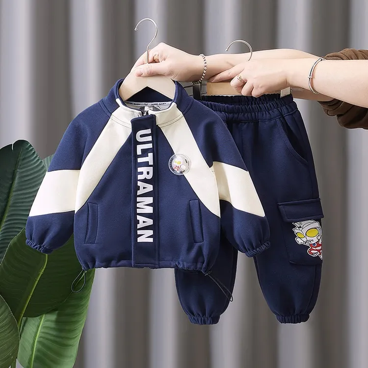 奥特曼衣服男童套装春秋款2025新款洋气外套男宝宝春装两件套现货