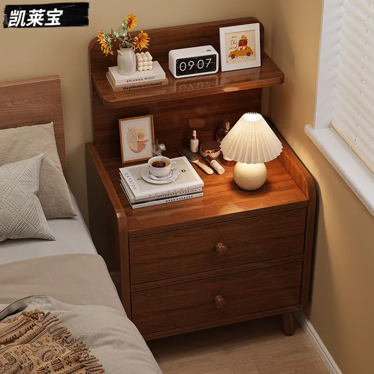 【6年店】床头柜床边柜简约现代实木腿储物柜小型简易卧室家用2024