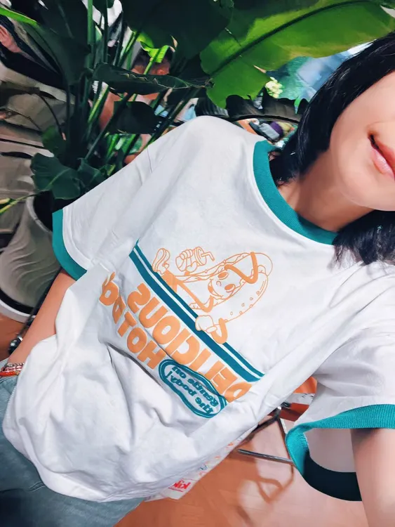 短袖常规圆领潮流半袖宽松韩版T恤球衣宽松型女