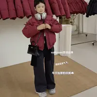 里面加厚的【童装豹纹】牛仔裤一条也可以过冬 面料很柔软