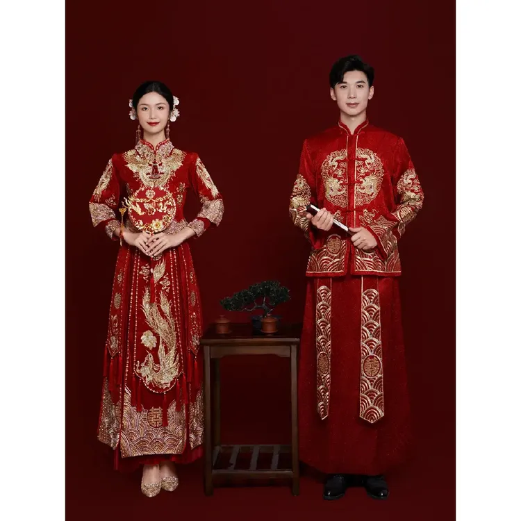 秀禾服新娘2024年新款结婚礼服小个子中式嫁衣高级敬酒服秀和套装