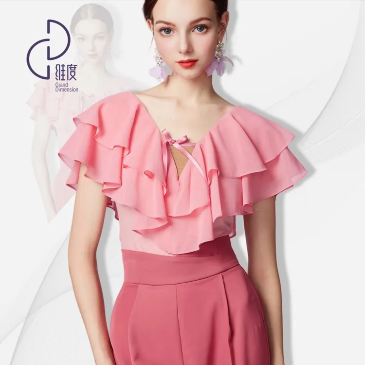 【维度舞服】Y327新款女士上衣摩登蹈服拉丁舞女式华尔兹时尚显瘦