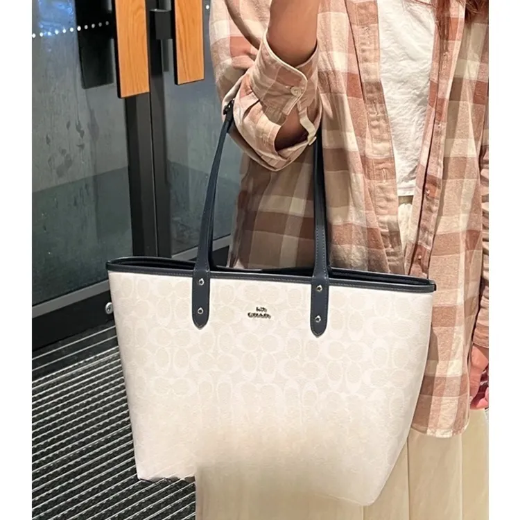 原标c家双面city33托特包高品质女包老花购物袋大容量子母通