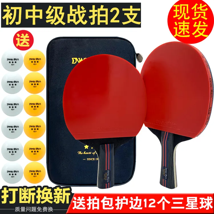  奈士力正品5星乒乓球拍单拍成品直拍横拍成人学生比赛训练套装