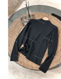 XIAOMEI ｜碳灰色半高领亲肤打底衫-5401
