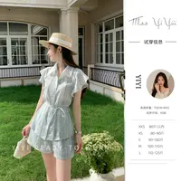 【北岛风信】<中秋国庆大狂欢>小个子优雅显瘦上衣夏季高腰简约短裤